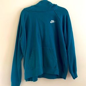 Women’s Nike teal hoodie size XL with wide neck
